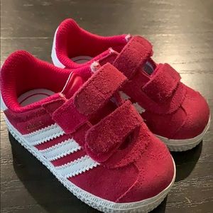 Pink adidas gazelle- toddler size 4